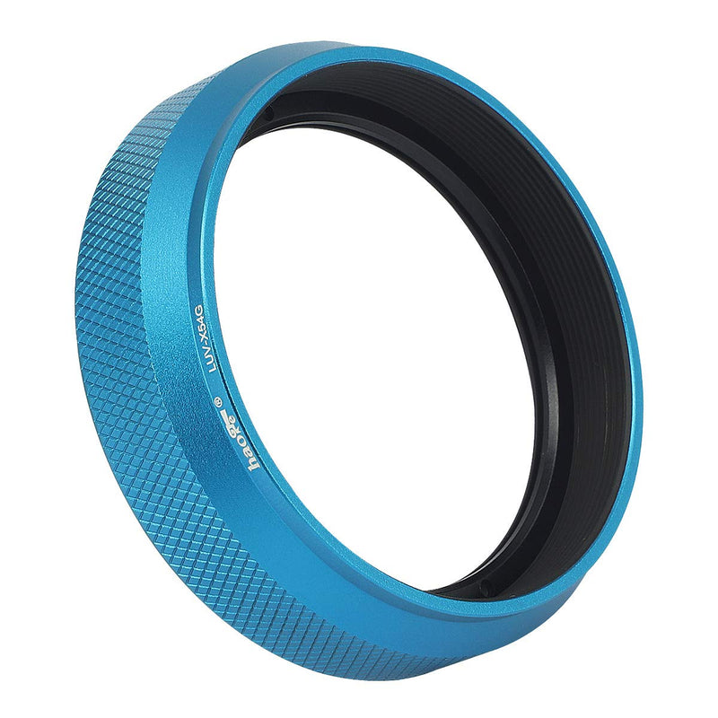 Haoge LUV-X54G Metal Lens Hood with MC UV Protection Multicoated Ultraviolet Lens Filter for Fujifilm Fuji X100V Camera Blue