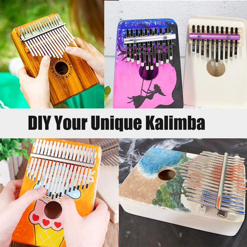 Randon 10/17-Key Kalimba DIY Keys Set Thumb Piano Accessory with Tuning Hammer Kit for DIY Kalimba Mbira Repairing Parts Birthday Gift For Kids Adult Beginners