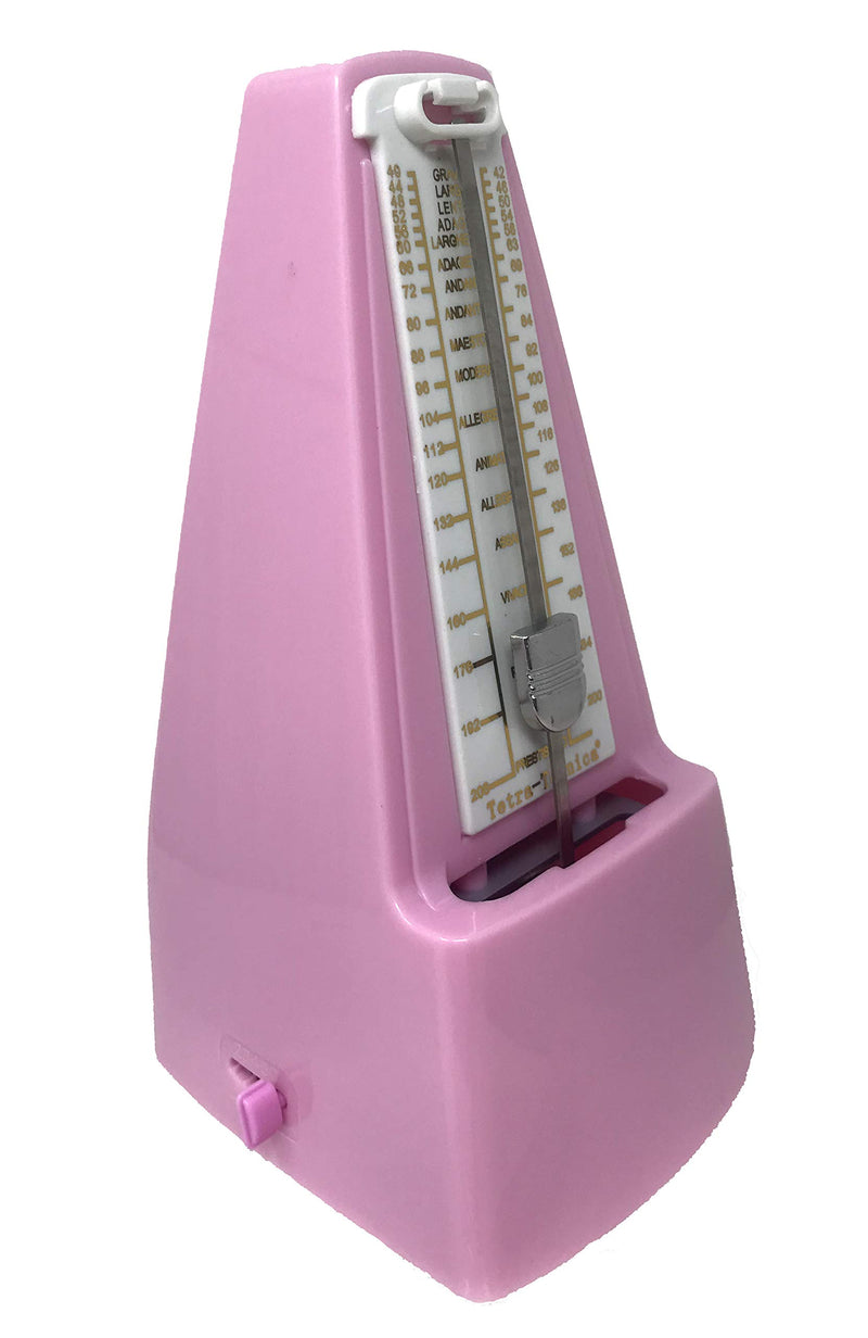Tetra-Teknica Essential Series MT-19 Classic Mechanical Metronome for Piano, Guitar, Violin, Drum and More, Color Pink