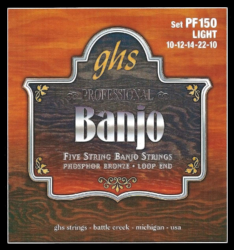 [AUSTRALIA] - GHS Strings BANJO STRINGS (PF150-10 SET) 