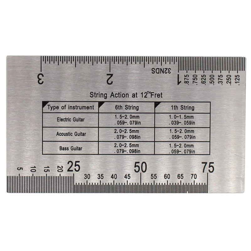 XtremeAmazing 5mm Guitar Truss Rod Ball End Long Allen Adjustment Wrench with String Action Gauge Ruler Luthier Tool for Martin Acoustic Guitar Bass