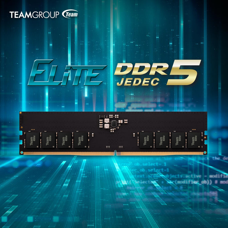 TEAMGROUP Elite DDR5 32GB Kit (2x16GB) 5600Mhz Hynix IC PC5-44800 CL46 Non-ECC Unbuffered UDIMM 288 Pin PC Computer Desktop Memory Module Ram Supports Intel & AMD TED532G5600C46DC01 32GB Kit (2x16GB) 5600MHz CL46-46-46-90 Dual Channel