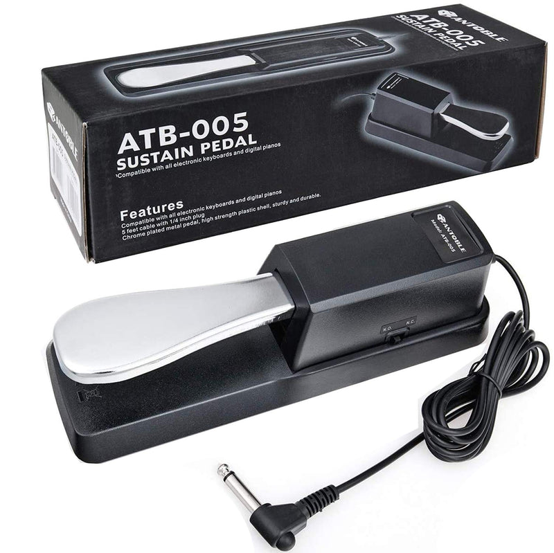 Antoble Sustain Pedal With Piano Style for Electronic Keyboards, Synthesizers & Digital Piano