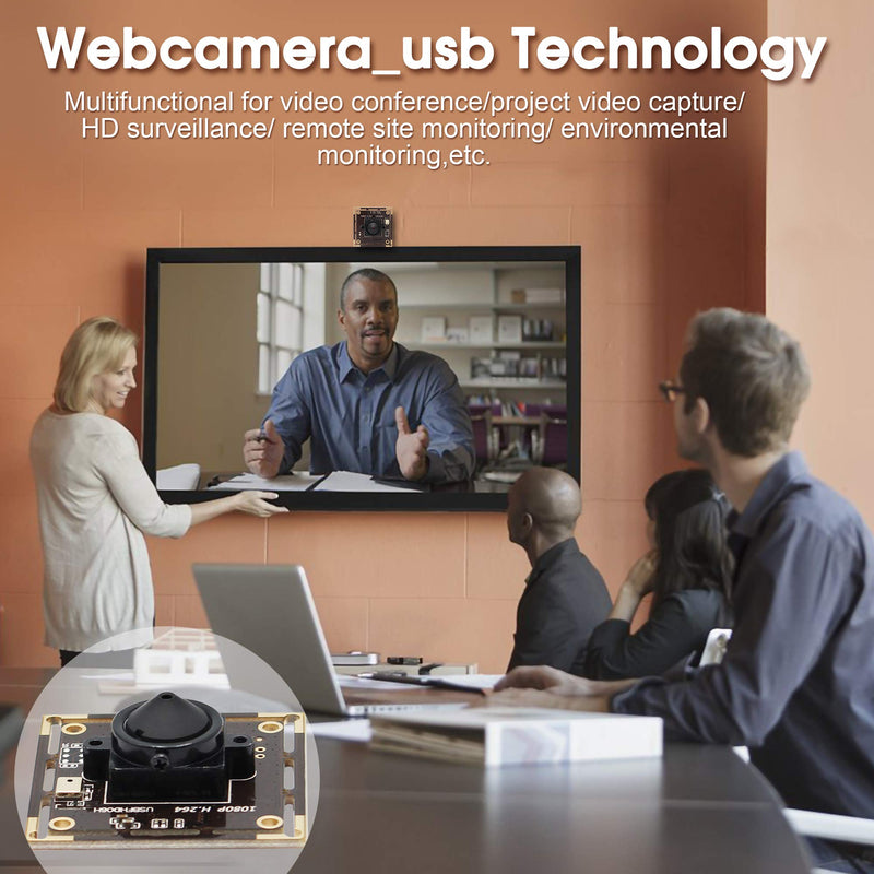 Webcamera_usb Usb Camera Module 2mp Pinhole Web Cam Module with Microphone,1080p Web Camera Module with SONY IMX323 Sensor,H.264 Cam,0.01Lux low Illumination Webcams Module with 3.7mm Lens for Most OS 3.7mm pinhole lens