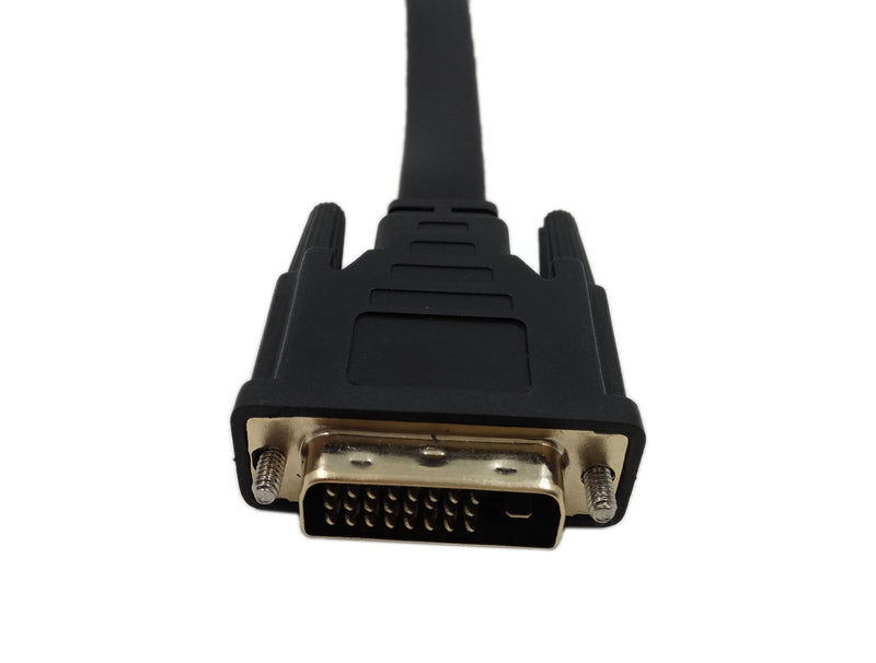 CERRXIAN 1FT Flat Slim High Speed Bi-Directional DVI (24+1) Male to HDMI Male Adapter Cable