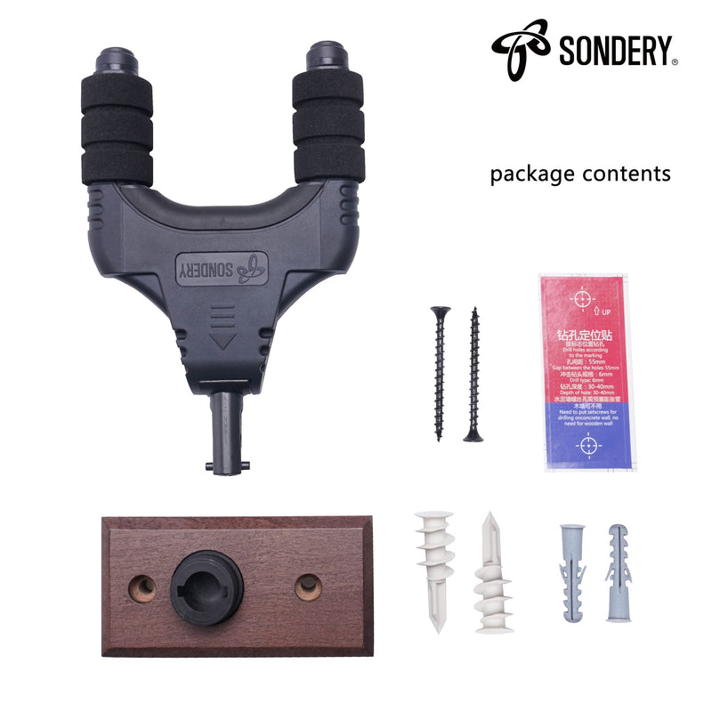 Sondery Guitar Hanger Wall Mount, Auto Lock and Adjustable Hook Holder for Acoustic and Electric Guitar, Ukulele, Bass, Banjo and Mandolin 1 PACK