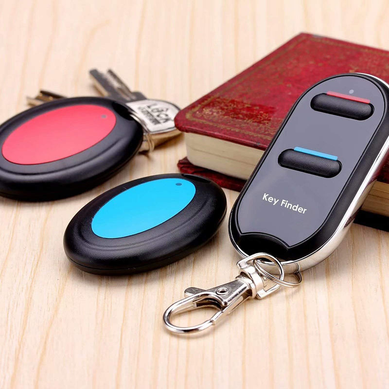 Vodeson KeyTag Key Finder Remote Control Finder, Easy to Use Suitable for The Elderly Key Locator Device,Whistle Phone Keychain Finder,Item Tracker,1 RF Transmitter 2 Receivers