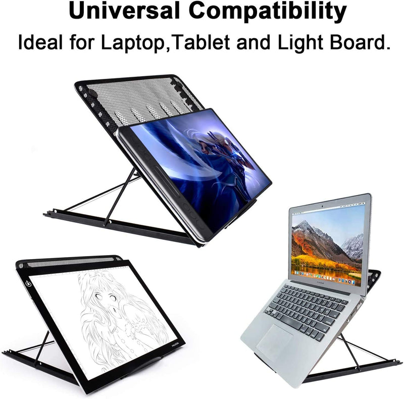 [AUSTRALIA] - Fayet Large Version Adjustable Light Pad Stand, 12 Angle Points Skidding Prevented Holder for XP-Pen Artist Huion 12 Inches 13.3 Inches 15.6 Inches Drawing Monitor/Huion A2 A3 LED Tracing Light Board large size 