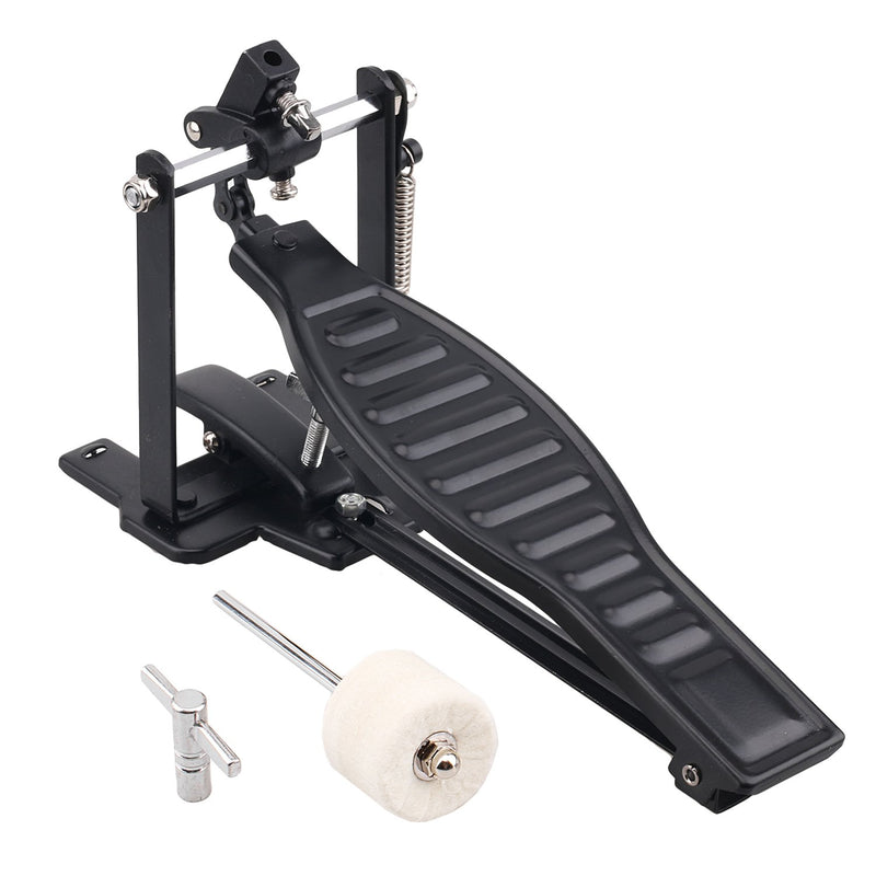 Drums Pedal Black Aluminum Alloy Children Rack Drums Pedal Set with Drum Beater Stick & Drum Key