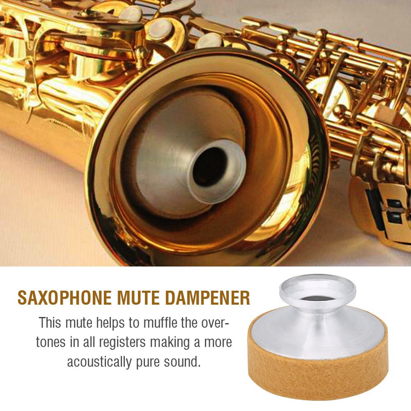 Saxophone Sourdine, Mute Dampener for Soprano Saxophone Practice Low Noise Remove Aluminum Alloy Music Instrument Part