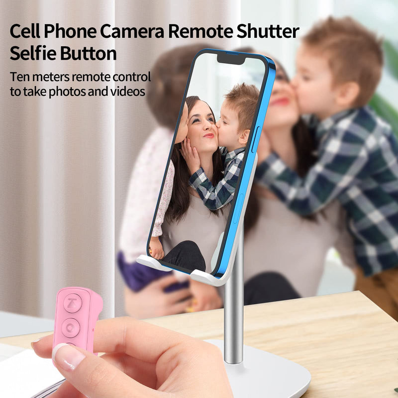 Vekesen TIK Tok Kindle App Bluetooth Remote Control Page Turner TikTok Remote Scrolling Ring clicker for iPhone iPad Camera Remote Shutter Selfie Button (Cherry Blossom Pink) Cherry Blossom Pink
