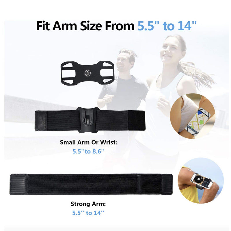 Sancore 2in1 Phone Armband Running Wristband Phone Holder, Detachable Running Accessories Cycling Fishing Walking Strap for iPhone 11 12 Pro Max Mini XS Plus, Galaxy S20 Ultra S10 Note 20 10 ect