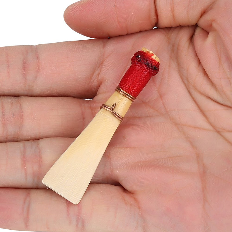 Alomejor 5 Pcs Bassoon Reeds Bamboo Bassoon Reeds Medium Strength 57mm Reed Length Bassoon Instrument Accessories
