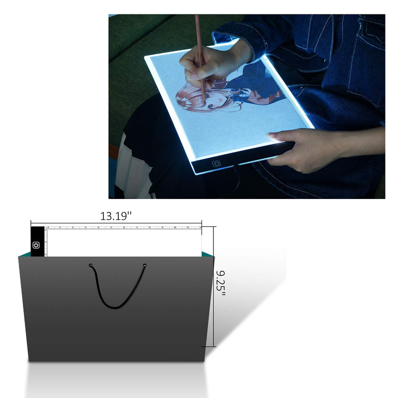 A4 Led Light Pad for Diamond Painting, ELICE Led Light Pad Artcraft Tracing Pad Light Box Ultra-Thin Dimmable Brightness Light Board for Artists Drawing Sketching Animation Stencilling, USB Powered