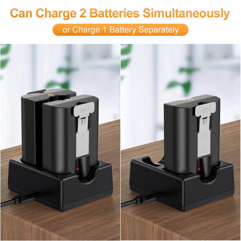 NANW Battery Charger Station Compatible with Ring Video Doorbell 2, Spotlight Cam Battery, Peephole Cam & Stick Up Cam Battery (Batteries NOT Included), Portable Dual Port Charging