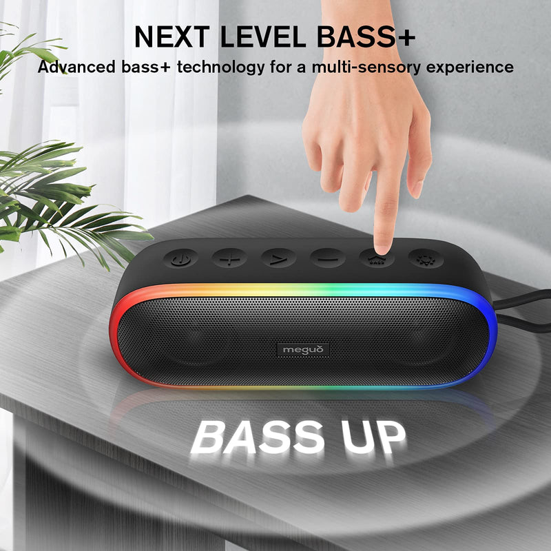 [AUSTRALIA] - Bluetooth Speakers,IPX7 Waterproof Speaker with 20W Powerful Sound,Portable Wireless Speakers with Extral Bass,for Beach Pool Camping Outdoors,Christmas/Birthday Gift for Men,Women,Friends Lightblack 