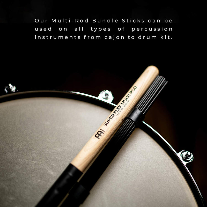 Meinl Stick & Brush Super Flex Multi-Rod Bundle with Nylon Dowels and Wooden Handle - Standard Size (SB206)