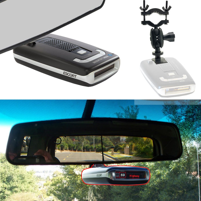 Easy Install Car Rearview Mirror Radar Detector Mount for Escort Max/Max 2 / Max360 from 2015-2019 Radar (This is NOT for MAX360C or The 2020 Revised MAX360 That use Magnetic dockradar) Black-MAX