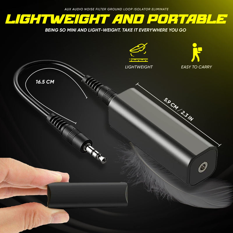 3.5mm Aux Audio Noise Filter Ground Loop Isolator Eliminate Car Electrical Noise Ground Loop Isolator 3.5mm