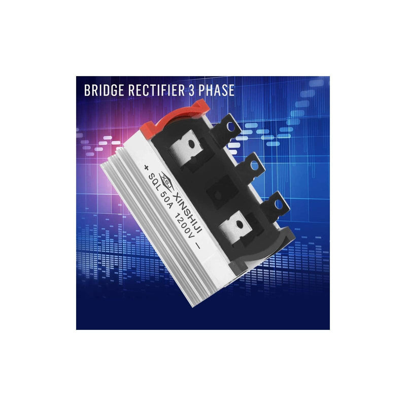 2Pcs Bridge Rectifier,Diode Bridge Rectifier, 3-Phase Bridge Rectifier,1200V 50A, for Conversion of an Alternating Current Input Into A Direct Current Output