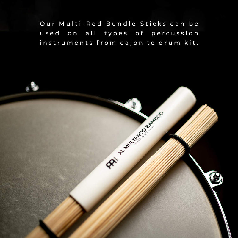 Meinl Stick & Brush Lightweight Extra Large Multi-Rod Bundle Sticks with Solid Thin Bamboo Dowels and Adjustable Rings - MADE IN GERMANY (SB204)