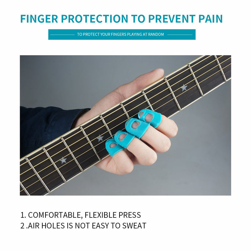 SUNYIN Guitar Fingertip Protector Finger Thumb Picks,Picks,Pick Hoder,Finger Protection for Acoustic Guitar Beginner & Other Strings Instrument Practice