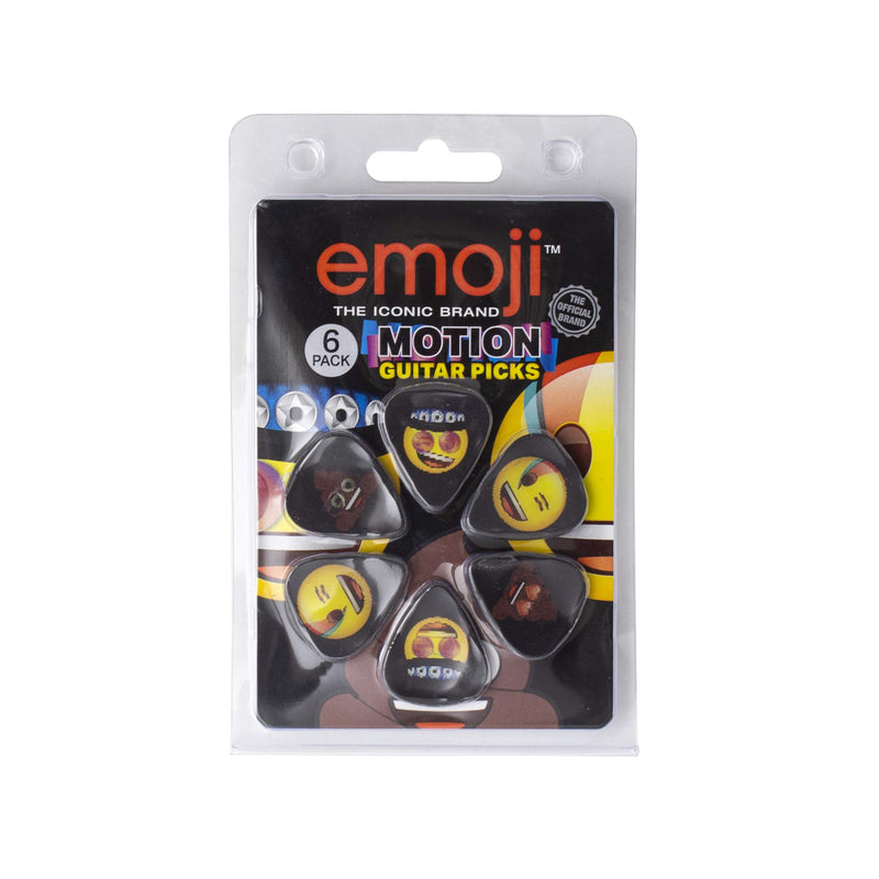 Perri's Leathers Ltd. LPM-EMO2 - Motion Guitar Picks - emoji - Rock Vibes - Official Licensed Product - 6 Pack - MADE in CANADA.