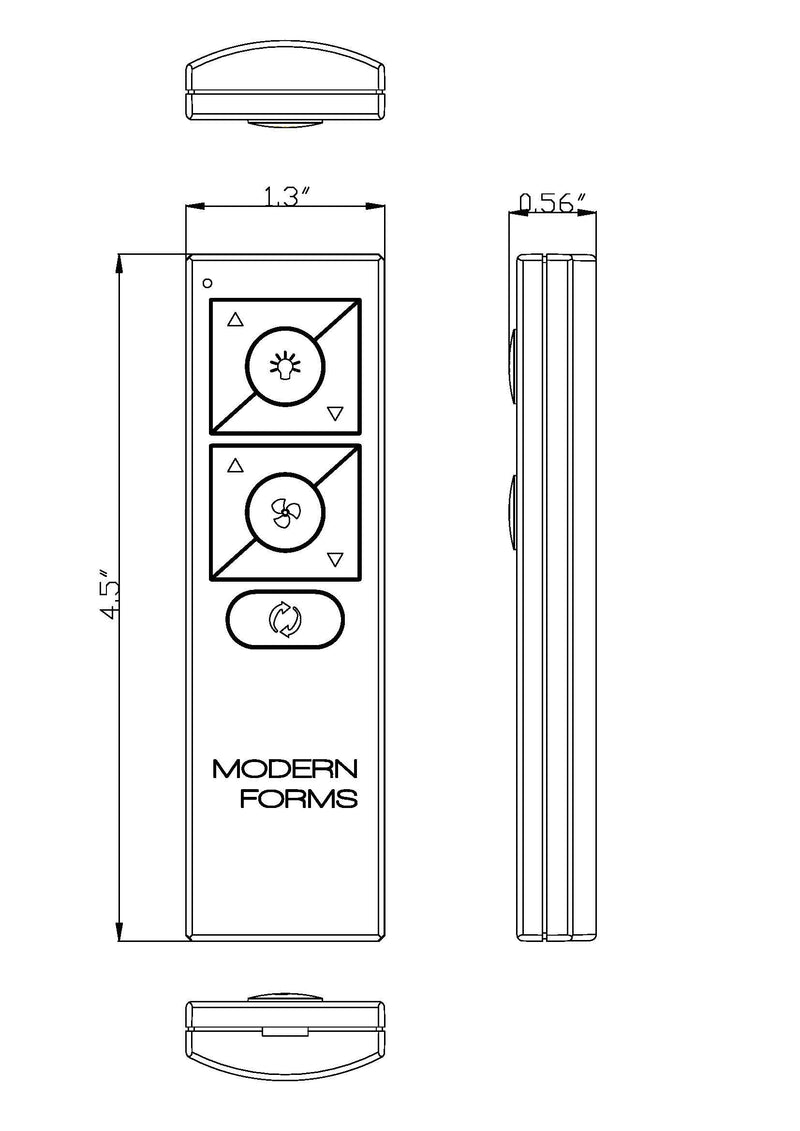 [AUSTRALIA] - 6-Speed Ceiling Fan Wireless RF Remote Control with Wall Cradle in White 