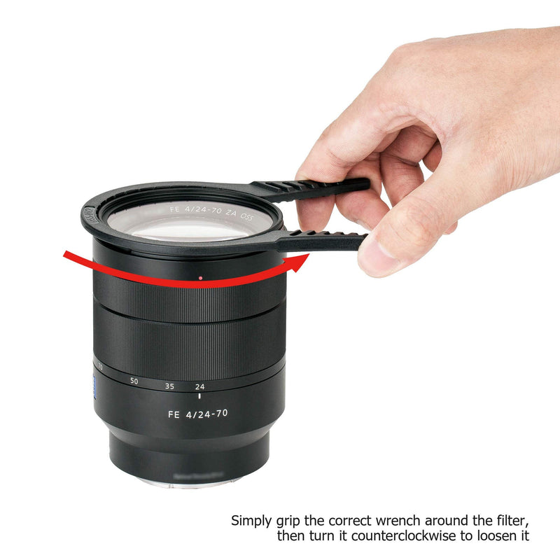 [AUSTRALIA] - PROfezzion 3-Pack Camera Lens Filter Wrench Kit for CPL UV ND Filter, Fit 37-52mm 55-72mm 77-95mm Lens Thread for Canon Nikon Sony Fujifilm Olympus Pentax & Other Camera 