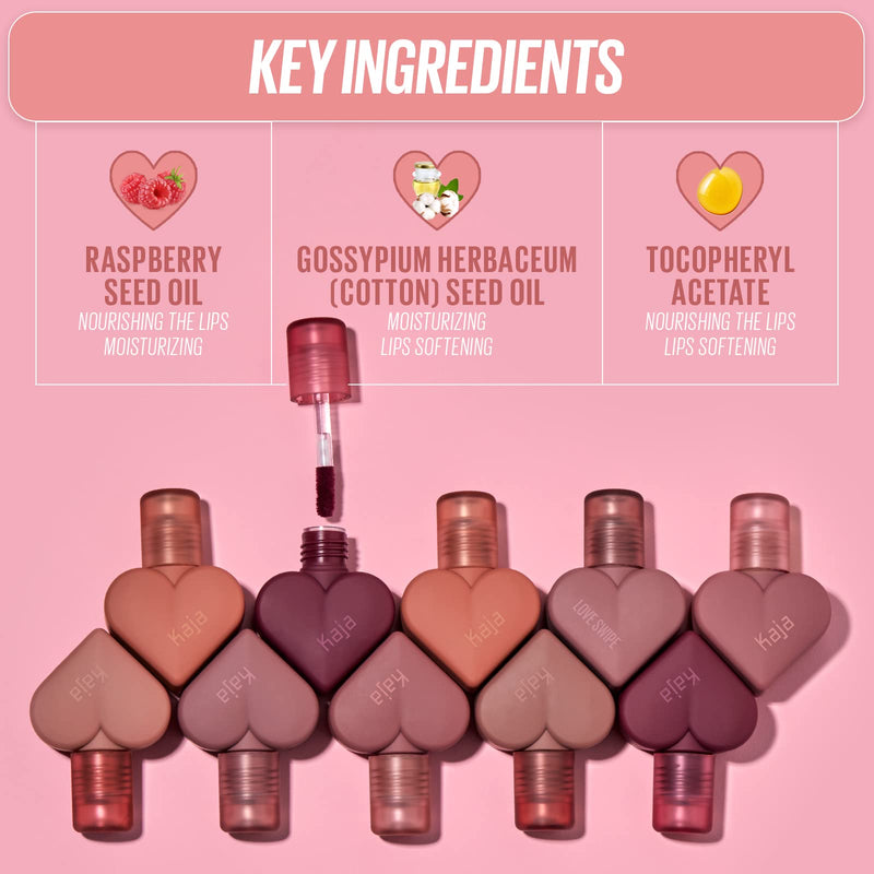KAJA LOVE SWIPE | Velvety, Air-whipped Lip Mousse with Velvet Finish | Easily Buildable and Blendable | 01 Call Me | Formulated Without Parabens and Phthalates | K-beauty, Vegan, Cruelty-Free