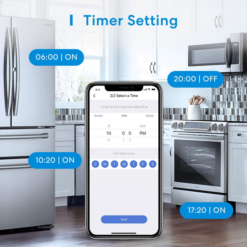 [AUSTRALIA] - Meross Smart Plug Mini, 15A & Reliable Wi-Fi, Support Apple HomeKit, Siri, Alexa, Echo, Google Assistant and Nest Hub, App Control, Timer, No Hub Needed, 2.4G WiFi Only, 2 Pack 