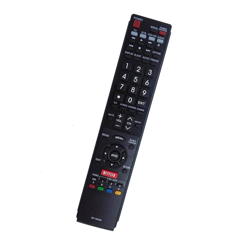 New GB118WJSA Replacement Smart TV Remote Control Fit for Sharp Aquos TV GB005WJSA GB004WJS GA890WJSA LC60C6600U LC60EQ10U LC60EQ30U LC60LE660U LC70EQ10U LC-70EQ30U LC70SQ17U LC-70SQ17U LC80UQ17U