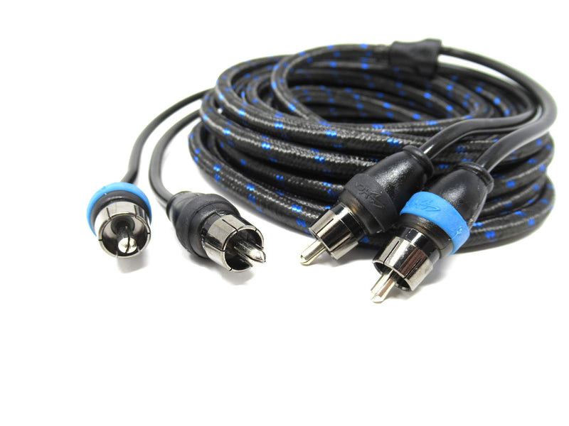 Sky High Car Audio 2 Channel 6 ft RCA Cables Triple Shield Nylon Coated