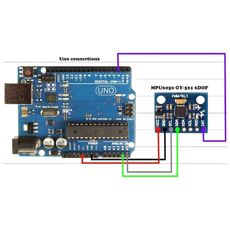 ACEIRMC 3pcs GY-521 MPU-6050 MPU6050 3 Axis Accelerometer Gyroscope Module 6 DOF 6-axis Accelerometer Gyroscope Sensor Module 16 Bit AD Converter Data Output IIC I2C for Arduino