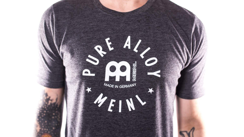 Meinl Cymbals Pure Alloy Logo T-Shirt, Charcoal, Small (S76-S)