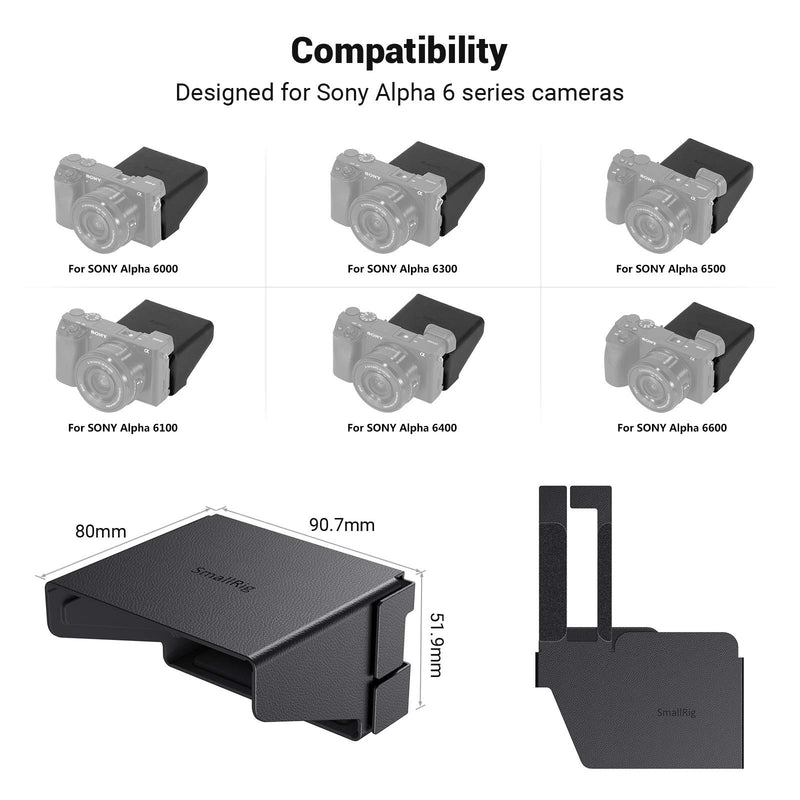 SmallRig Sun Hood Sun Shade LCD Hood for Sony a6000/a6100/a6300/a6400/a6500/a6600 Cameras - 2823