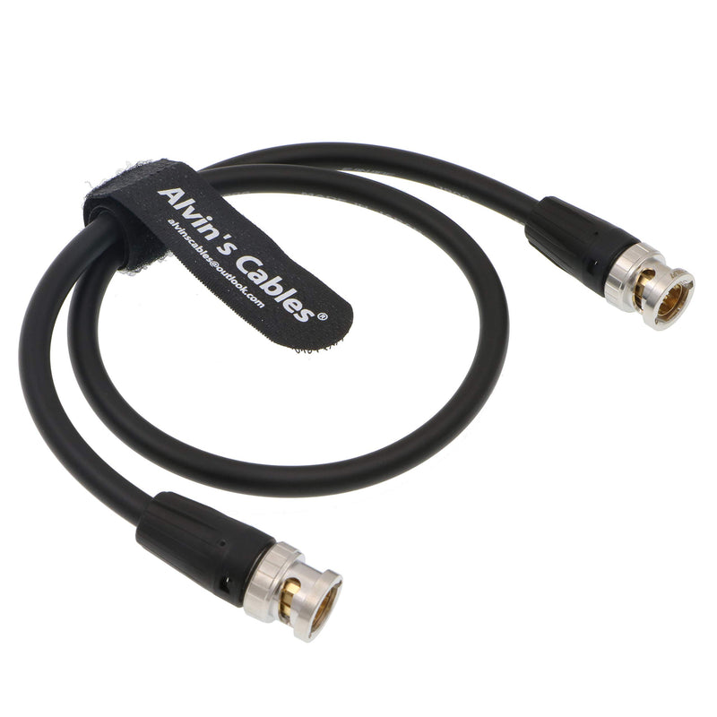 Alvin's Cables 12G HD SDI BNC to BNC Male Video Coaxial Cable for 4K Video Camera 19 Inches Black 50CM