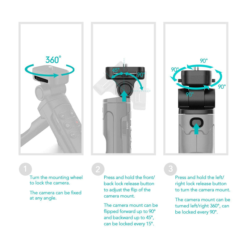 Wireless Shutter Release Camera Remote Control Shooting Grip and Tripod for Sony ZV-1, A7 III, A6600, A7C, A7R IV. Replace GP-VPT2BT