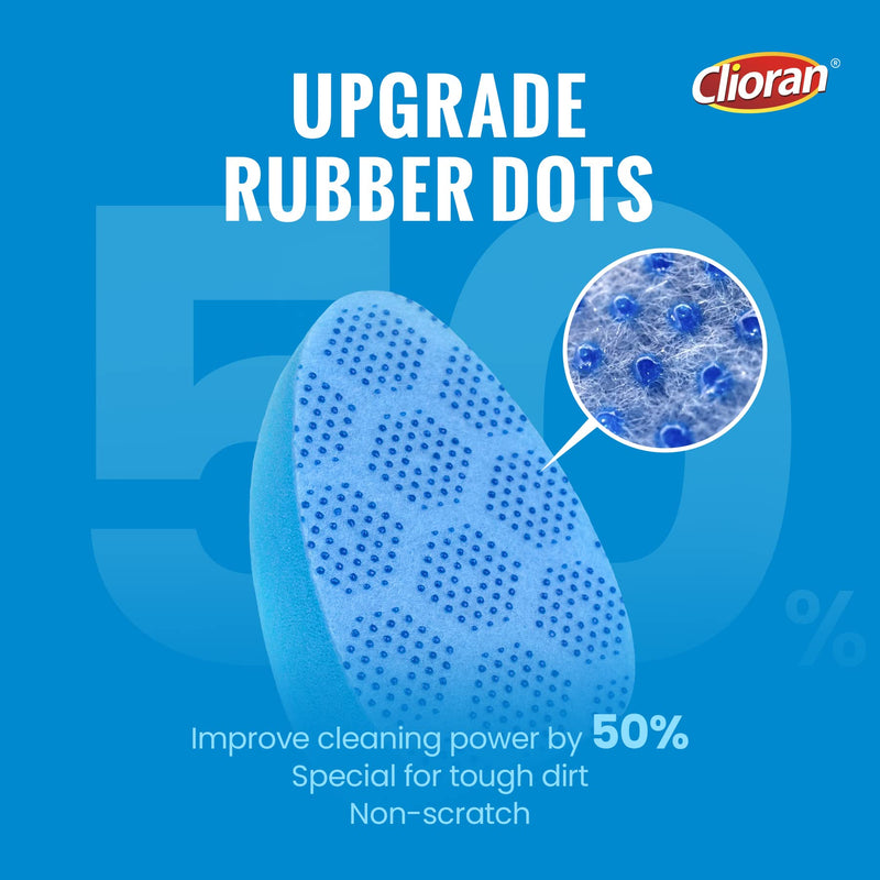 Scrub Dots Dishwand Refills Sponge Heads, Dish Wand Refill Scrubber Replacement Head, Non Scratch Brush Soap Filled Dispensing Handle, Heavy Duty Dishwashing Pads Dispenser Dishwasher Cleaning Tool 12Pack