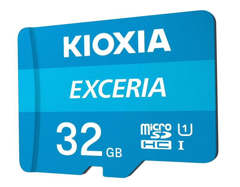 Kioxia 32GB microSD Exceria Flash Memory Card w/Adapter U1 R100 C10 Full HD High Read Speed 100MB/s LMEX1L032GG2
