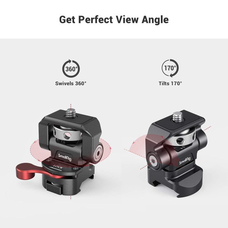 SMALLRIG Field Monitor Mount Monitor Holder Swivel and Tilt Adjustable with NATO Clamp Mount for 5" and 7" Monitor - 2906 nato base