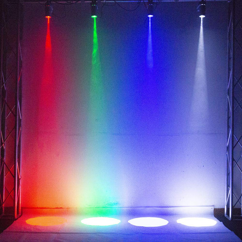Led Pinspot,12w DMX Full Color 4in1 RGBW Led Pinspot Stage Light,Use for mirror ball spotlight for Disco,Automatic Color Change UK Plug /DMX 12W RGBW 4in1