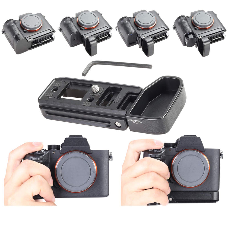 WEPOTO cs-a9 Hand Grip Quick Release Plate L Bracket QR Plate Compatible with Sony A9 / A7III / A7RIII / A7M3 (ILCE-7RM3 / A7R Mark III) Camera