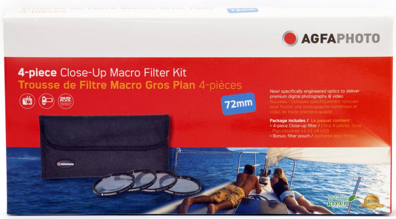 AGFA 4-Piece Close-Up Macro Multi Coated Filter Kit 72mm (+1+2+4+10) APCUF472 Multi Coated 72mm