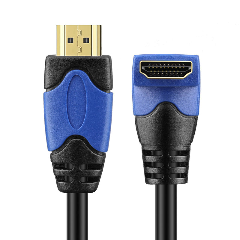 [AUSTRALIA] - TNP 4K HDMI Cable Right Angle 90 Degree (15FT) - High Speed 18GBPs HDMI Wire Cord Support 4K 60Hz 2K 2160p 1440p 1080p 3D ARC/eARC Ethernet for Video Gaming Xbox One PS4 & 4K Apple TV HDTV Projector 