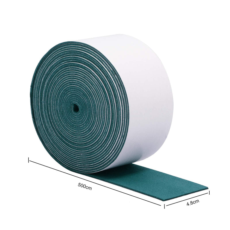 FOSHIO Micro Fiber Felt for Squeegee Edge Wrapping 5 Meters Length - Dark Green Suede Felt to Cover The Edges of Hard Card Squeegees 5M