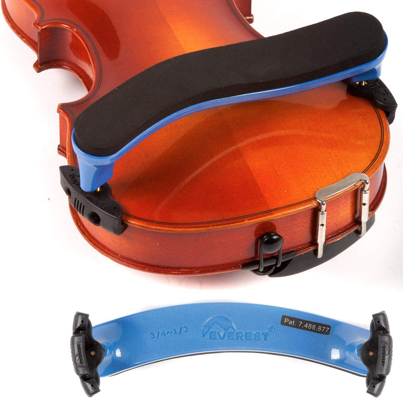 Everest Spring Collection Violin Rest Blue 3/4-1/2