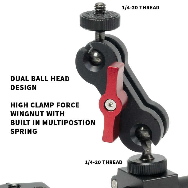 EVO Gimbals Mini Pro-Mount Swivel Magic Arm - ¼-20 UNC Swivel Arm Mounting Arm Adapter for Camera Lights, Microphones and Accessories.