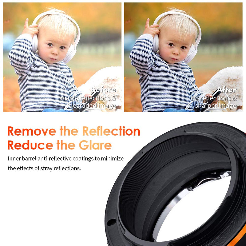 K&F Concept Lens Adapter for PK K Mount Lens to Sony NEX E-Mount with Matting Varnish Design, Compatible with Sony NEX-3 NEX-3C NEX-3N NEX-5 NEX-5C NEX-5N NEX-5R NEX-5T PK-NEX