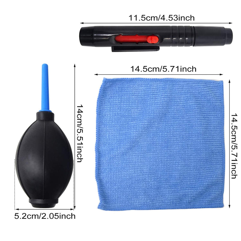 Honbay Camera 3-in-1 Cleaning Kit: Air Blower, Cleaning Cloth, Cleaning Pen - for LCD Screen, Eyeglass, Binocular, Fieldglass, Optical Instrument, etc